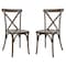 Flash Furniture HERCULES Commercial Dark Brown Indoor/Outdoor Wood Look Resin Cross Back Chair, 2PK 2-L-9-M2-DKBRN-GG - alternate 6